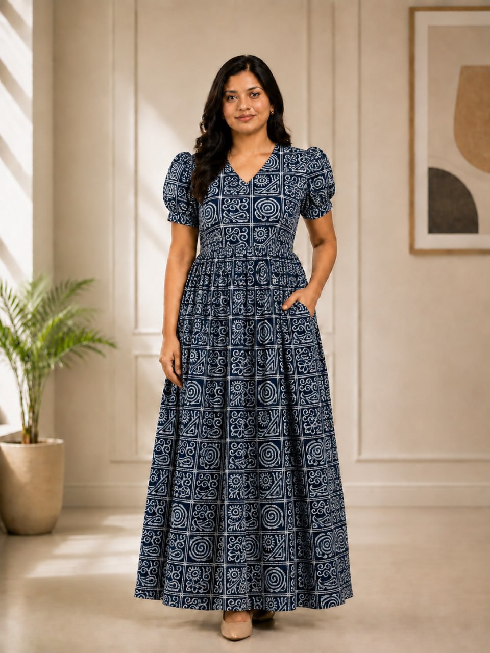 MFS 430 Height Peacock maxi frock YY1 YY2
