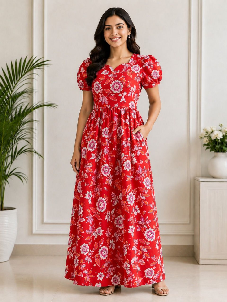 MFS 446 Height Peacock maxi frock YY1 YY2