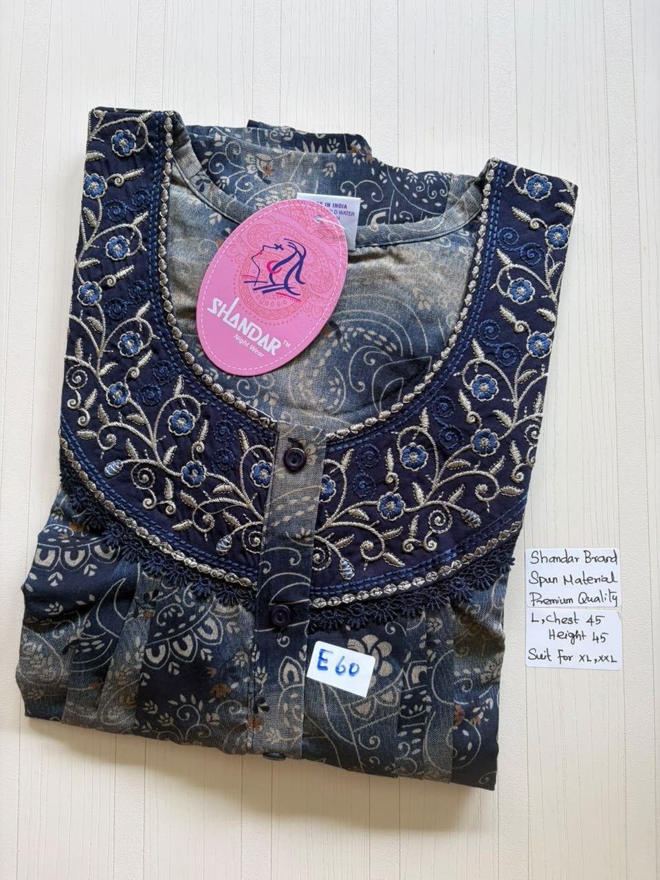BS505 Shandar Spun nighty