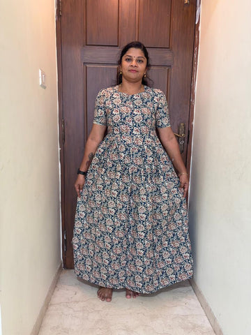 MFS128 Peacock maxi feeding frock FD FM1