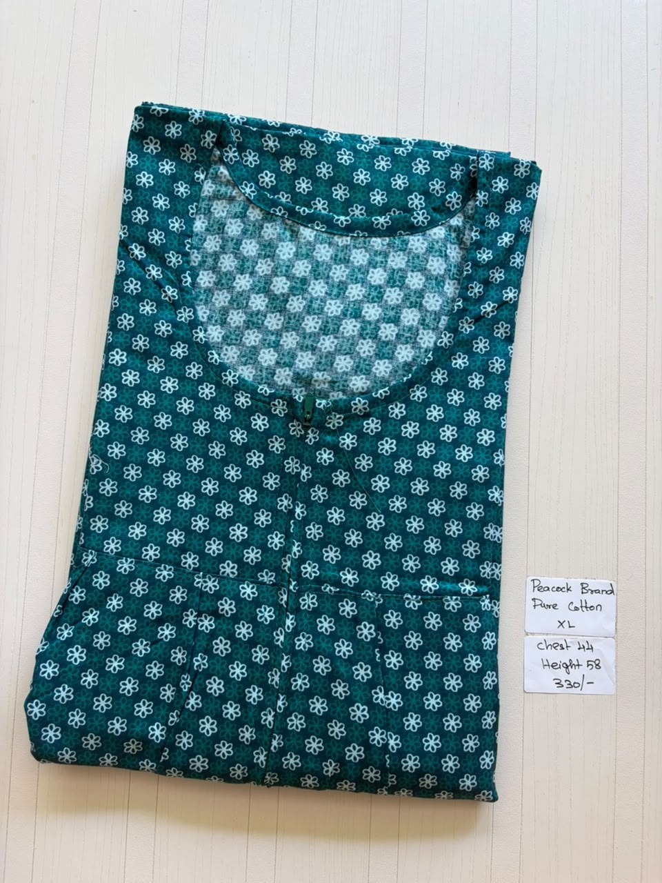 AASHP041 Peacock Pleats Zip Nighty HP BP