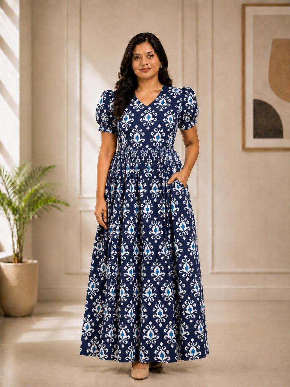 MFS 431 Height Peacock maxi frock YY1 YY2
