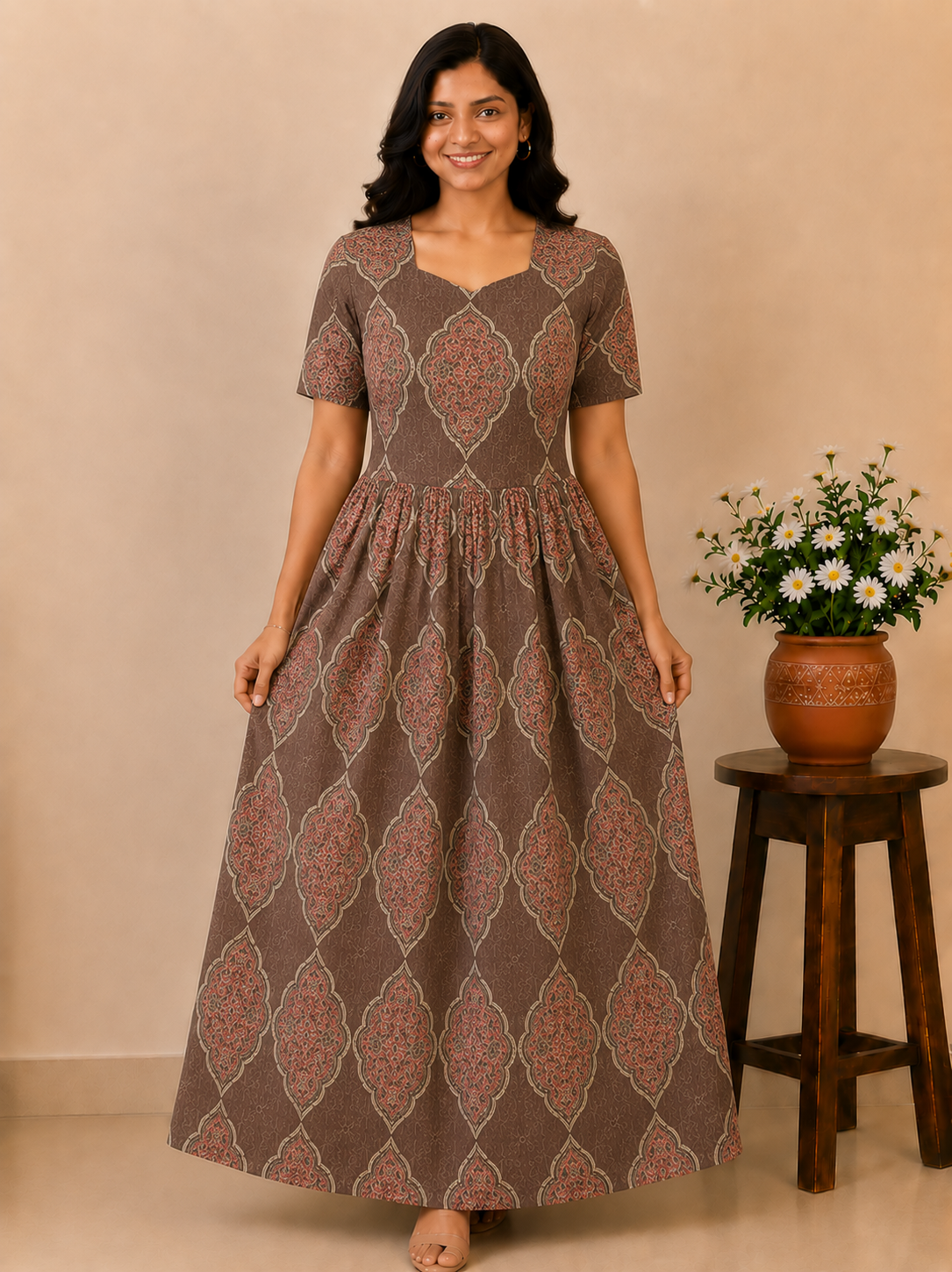 MFS 361 Peacock Height Maxi Frock YY1 YY2