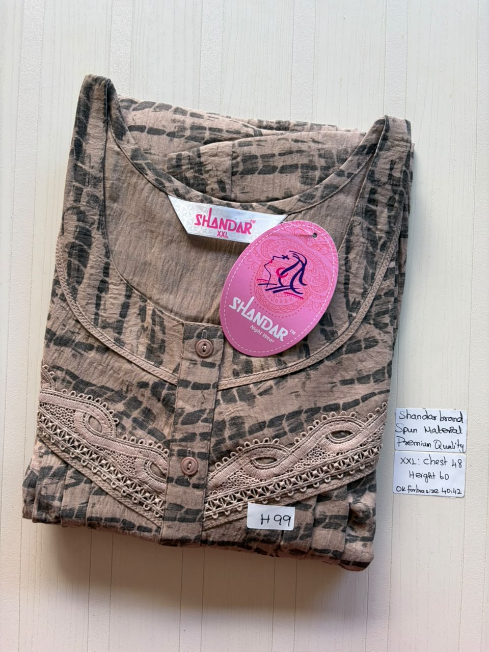 DSS 135 Height Shandar Spun nighty