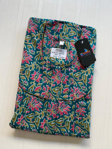 AASBP 137 Peacock Pleats Zip Nighty BP BPS APS BPS CPS DPS