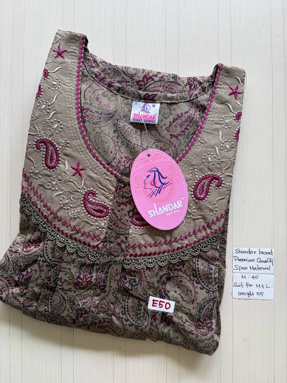 ASS193 Shandar Spun nighty