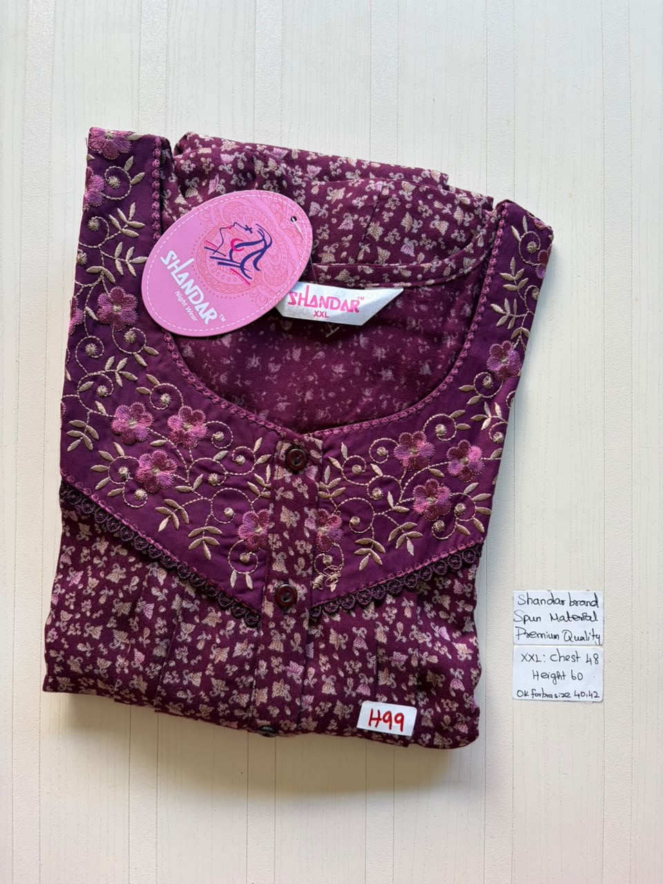 DSS 143 Height Shandar Spun nighty