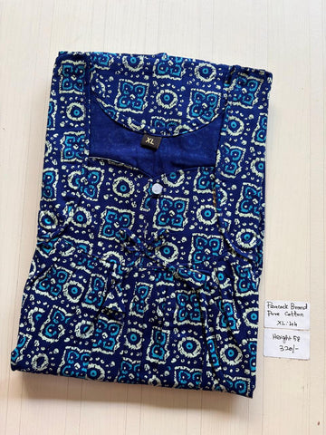 AASHP 259 Height Peacock Pleats Zip Nighty BP HP CPS