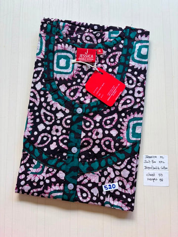 CJS 873 Height Jessica Pleats Batik Nighty