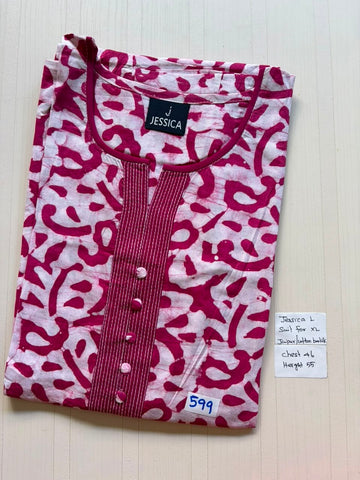 BJS 1055 Jessica VV AL Batik Nighty 550
