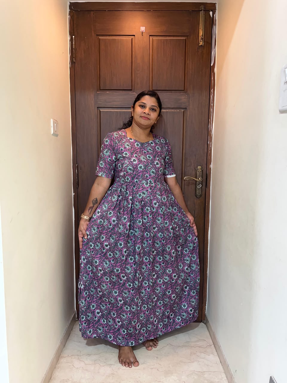 MFS 469 Height Peacock maxi frock YY1
