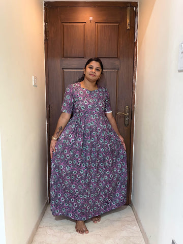 MFS 469 Height Peacock maxi frock YY1