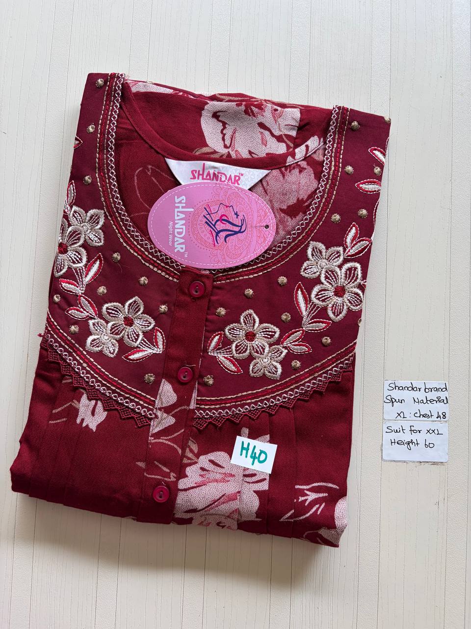 css 624 Shandar Spun nighty