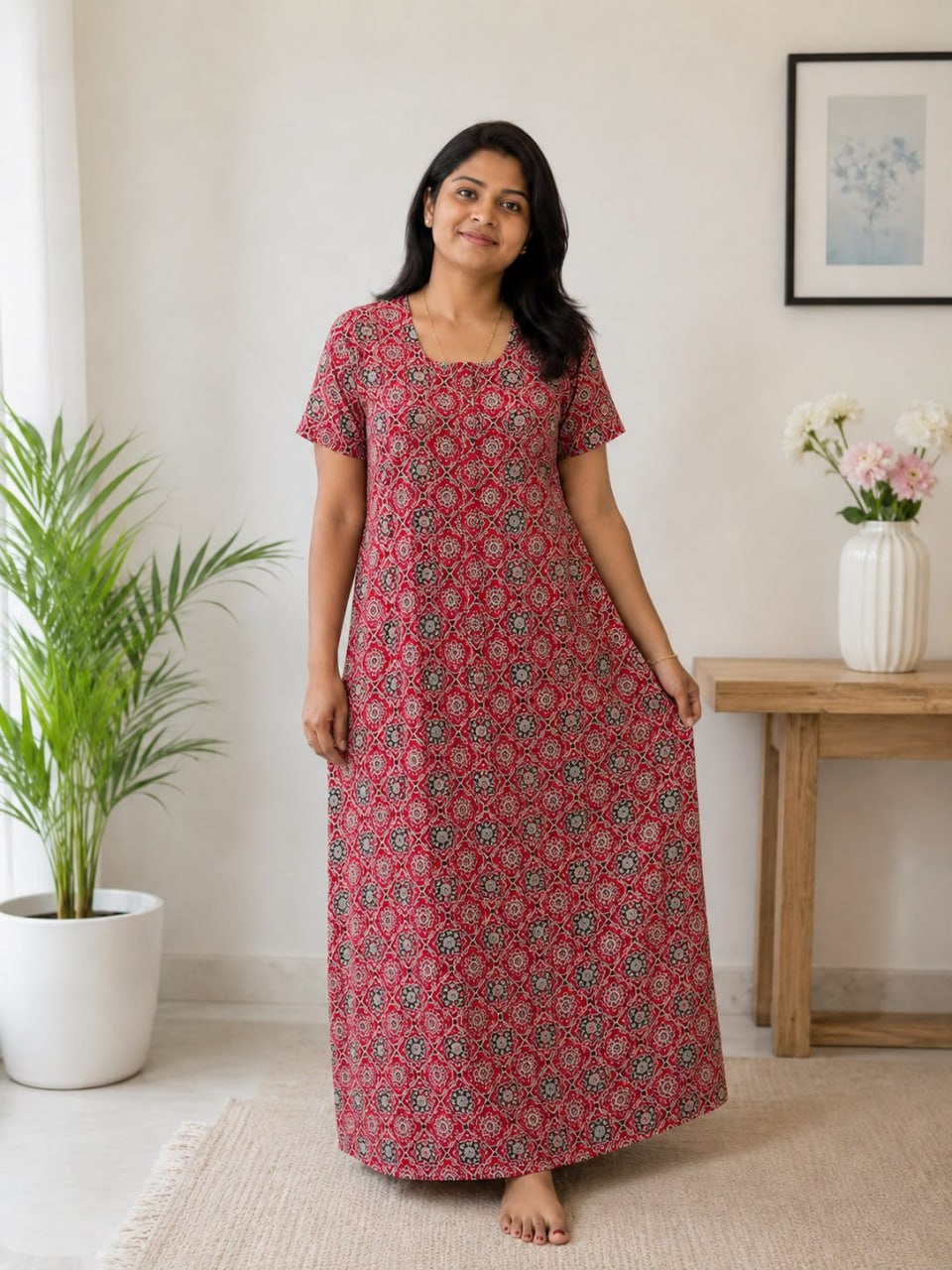 AASZ 348 Peacock Zip Nighty BP CPS