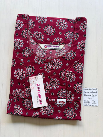 DNS 044 Height Narmatha Pleats Zip Nighty