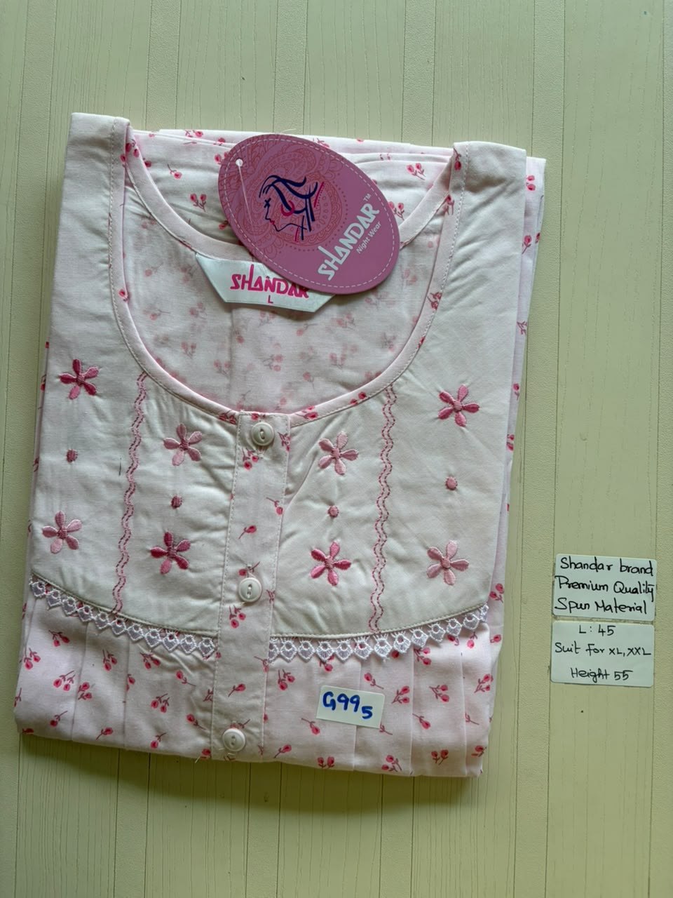 BS332 Shandar Spun nighty