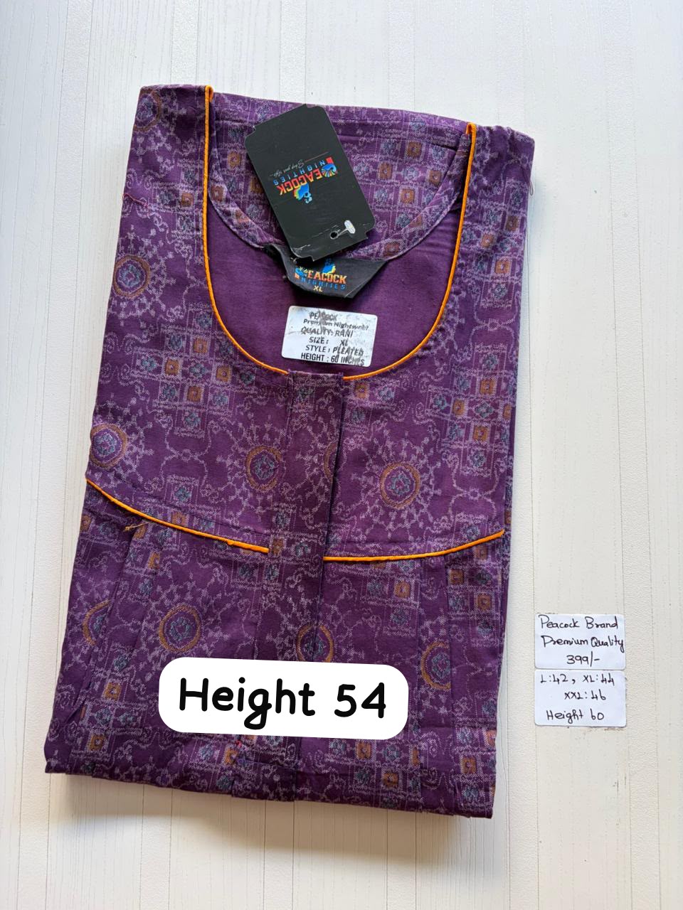 AAS5256 Peacock pleats Zip premium quality BP DD CPS DPS Height 54