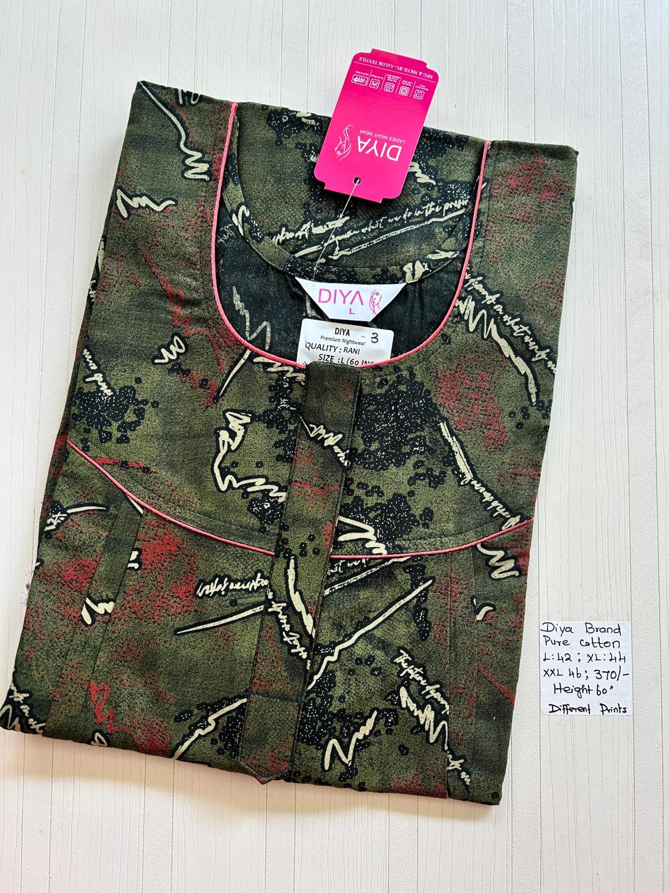 AASHP 142 Height Peacock Pleats Zip Nighty DD BP HP EPS