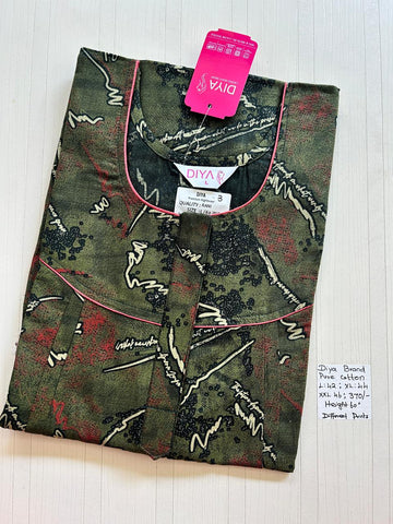 AASHP 142 Height Peacock Pleats Zip Nighty DD BP HP EPS