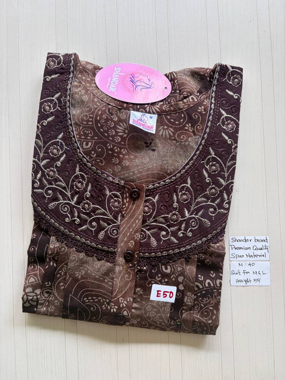 ASS192 Shandar Spun nighty