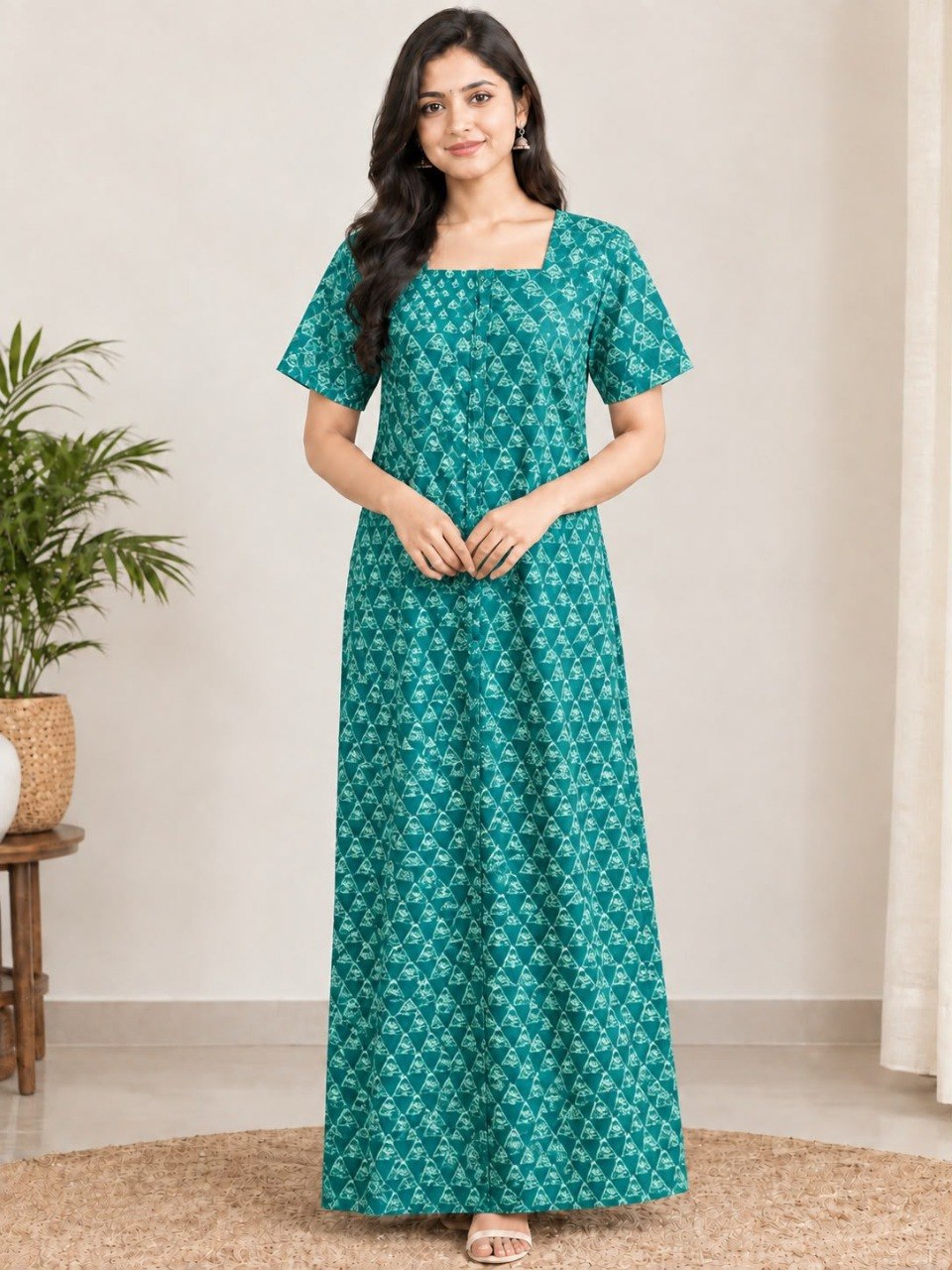 AASZ 323 Height Peacock Zip Nighty BP CPS