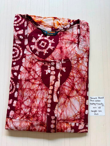 AASZ 113 Peacock Zip Nighty Batik DPS