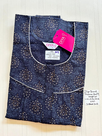 AASHP 145 Height Peacock Pleats Zip Nighty DD BP HP EPS