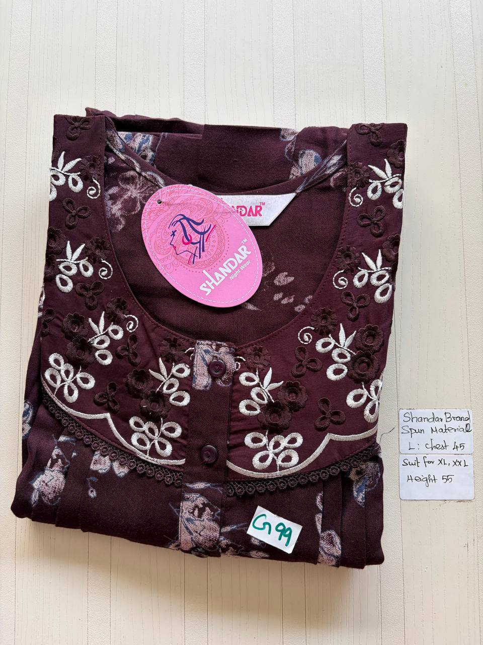 bss 433 Shandar Spun nighty