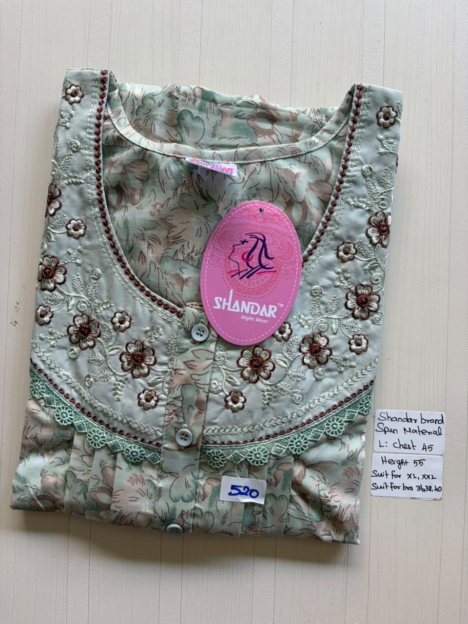 BSS 154 Shandar Spun nighty