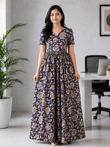 MFS 424 Height Peacock maxi frock YY1 YY2