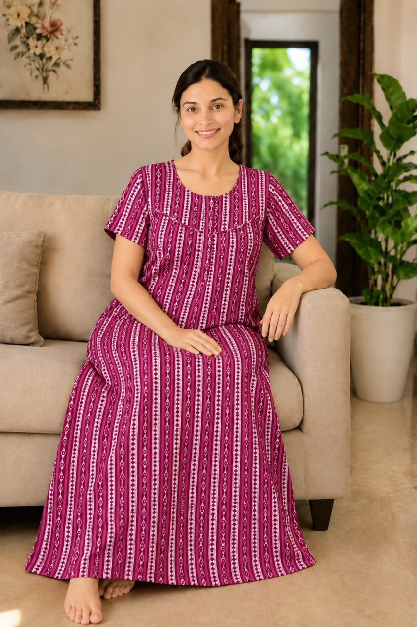 AASHP 286 Height Peacock Zip Pleats Nighty BP HP CPS