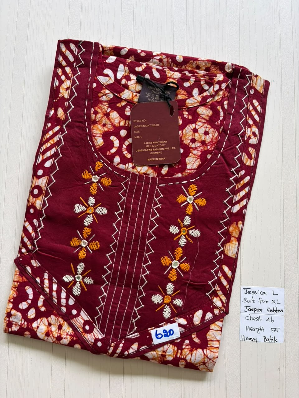 BJS 943 Jessica VV Batik Nighty