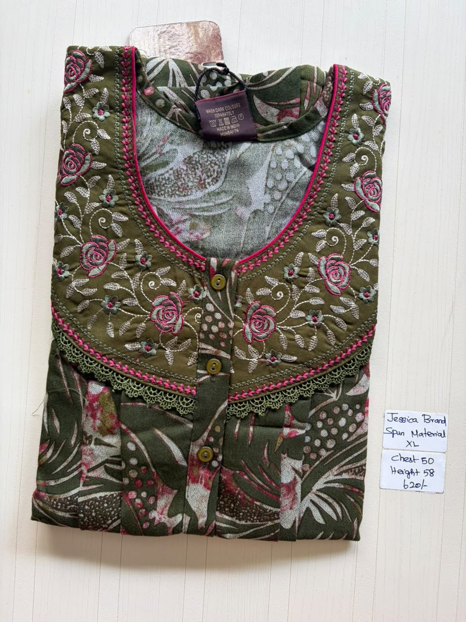 CJS 534 Height Jessica Pleats Spun Nighty 550