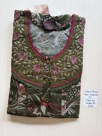 CJS 534 Height Jessica Pleats Spun Nighty 550