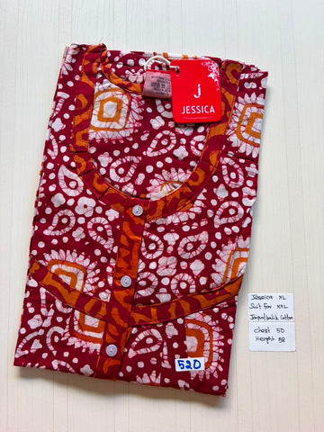 CJS 872 Height Jessica Pleats Batik Nighty