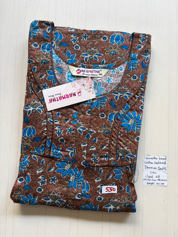 CNS 030 Height Narmatha Pleats Zip Nighty