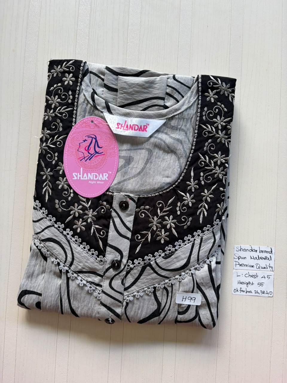 BSS 090 Shandar Spun nighty