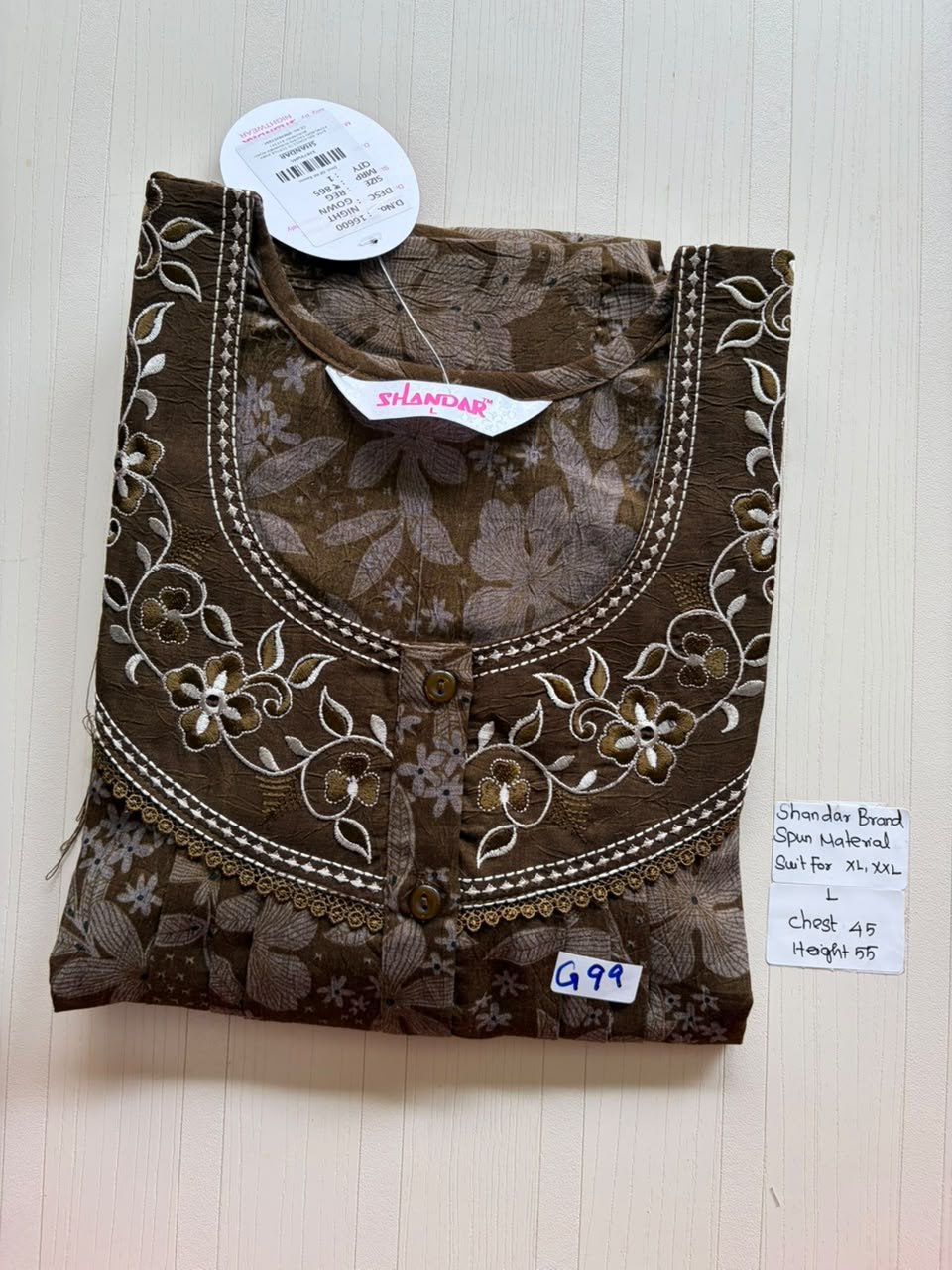 BSS 559 Shandar Spun nighty