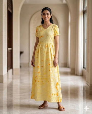 MFS 227 Peacock maxi frock YY1