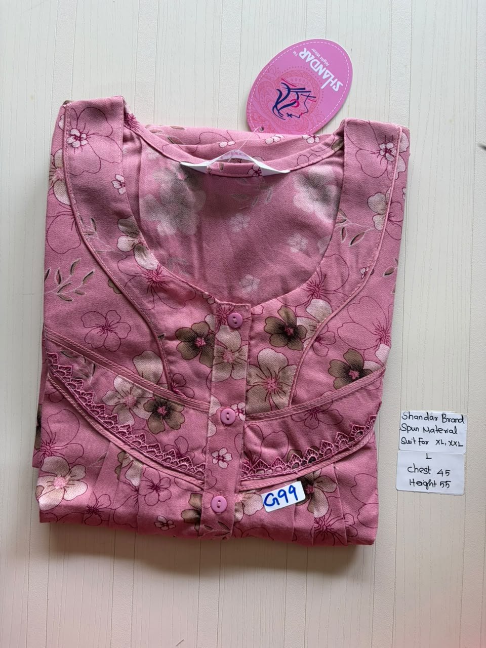 BSS 555 Shandar Spun nighty