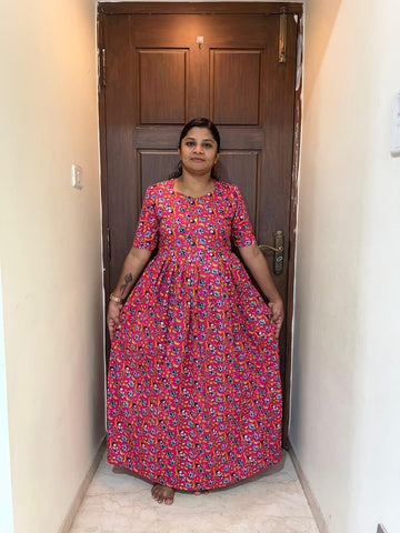 MFS 477 Height Peacock maxi frock YY1