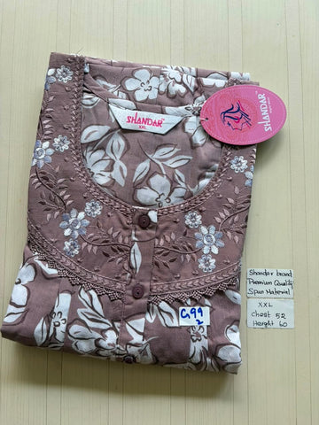 DSS073 Height Shandar Spun Nighty