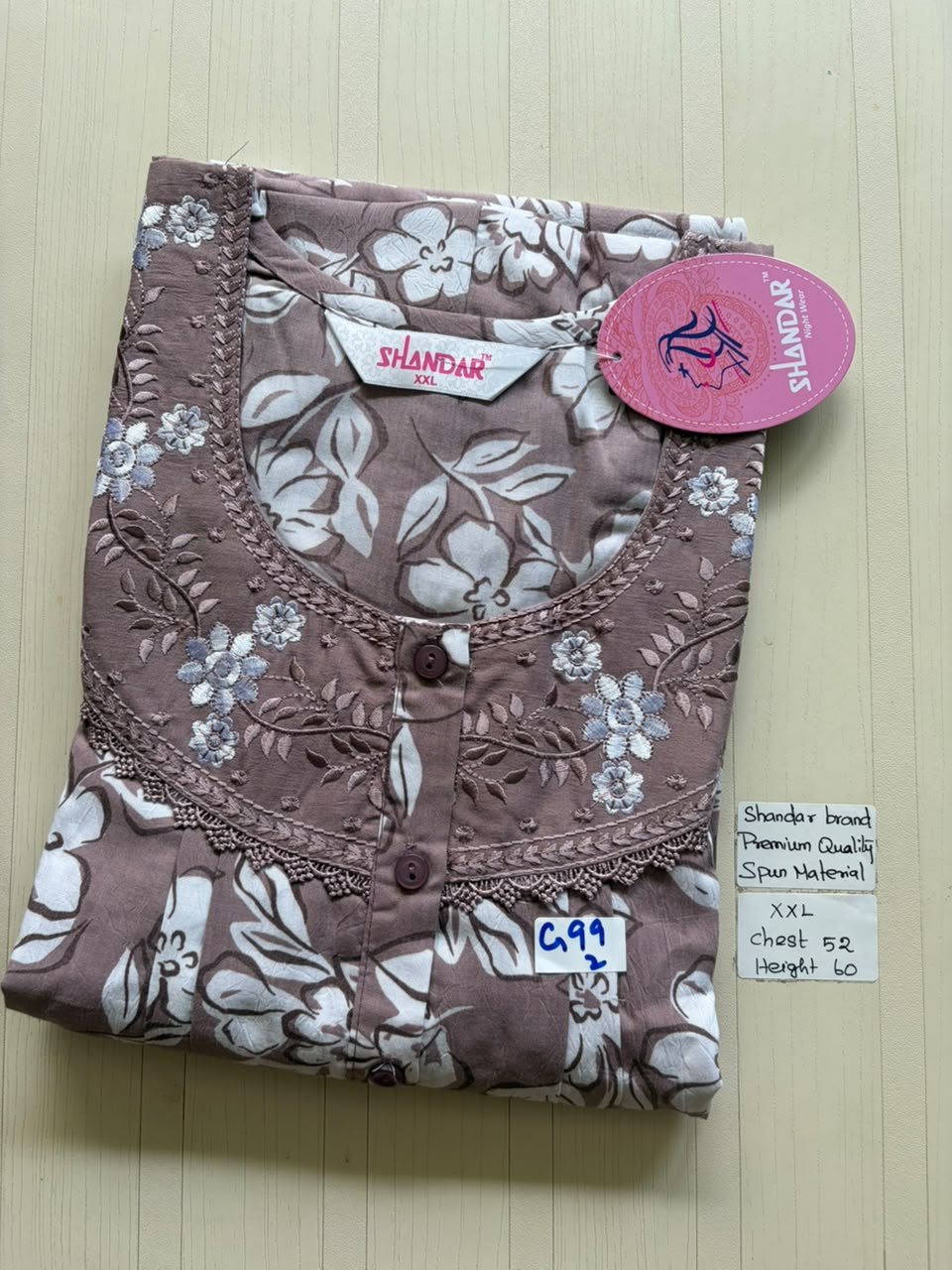 DSS073 Height Shandar Spun Nighty