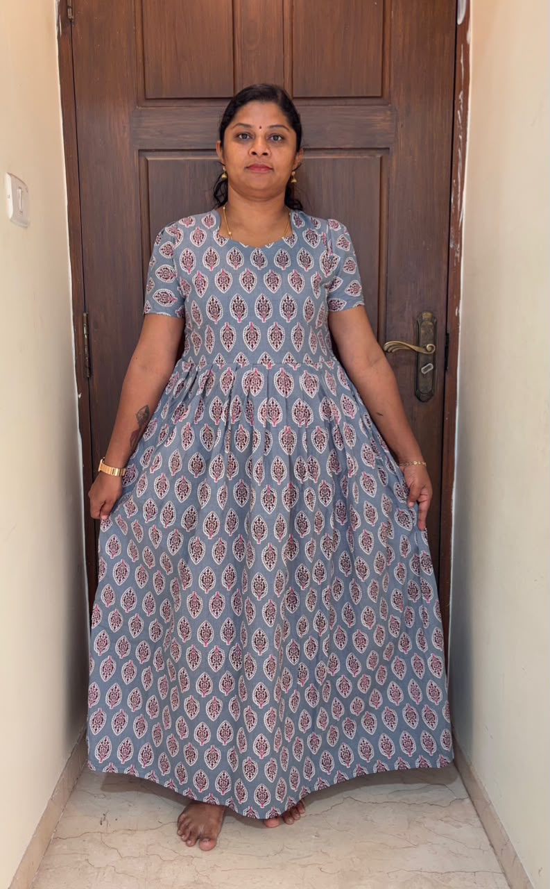 MFS170 Peacock maxi frock YY1