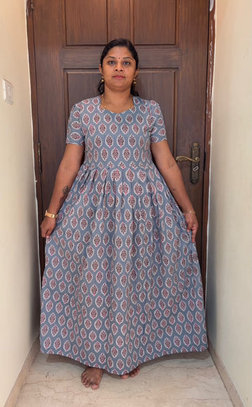 MFS170 Peacock maxi frock YY1