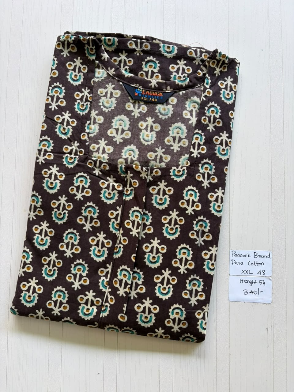 AASZ 189 Height Peacock Zip Nighty BP DPS