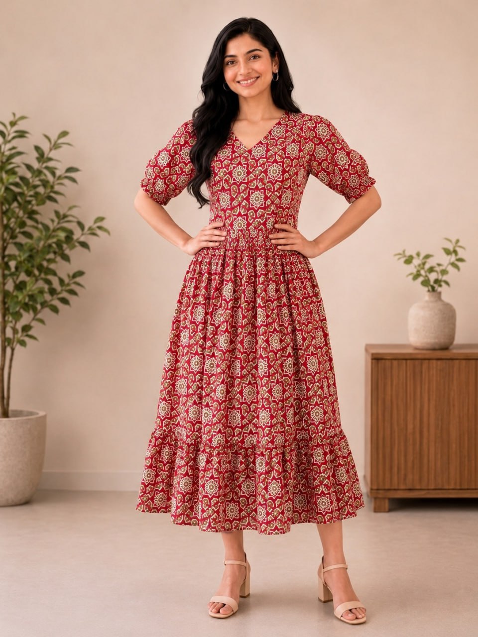 MFS207 Peacock maxi frock YY1