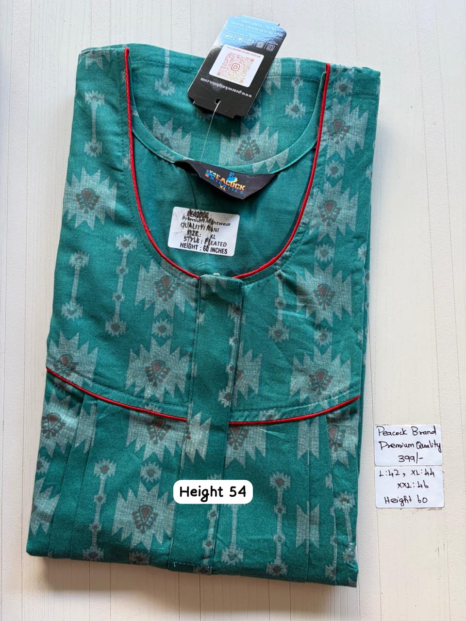 AAS5268 Peacock pleats Zip premium quality BP DD CPS DPS Height 54