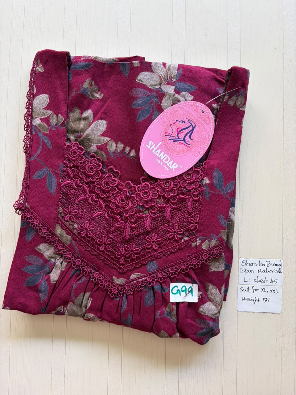 BSS 466 Shandar Spun nighty
