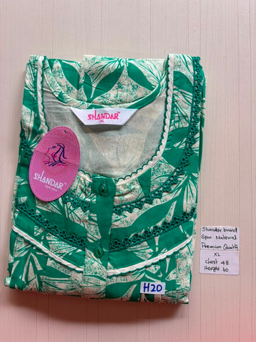 CSS 282 Height Shandar Spun nighty